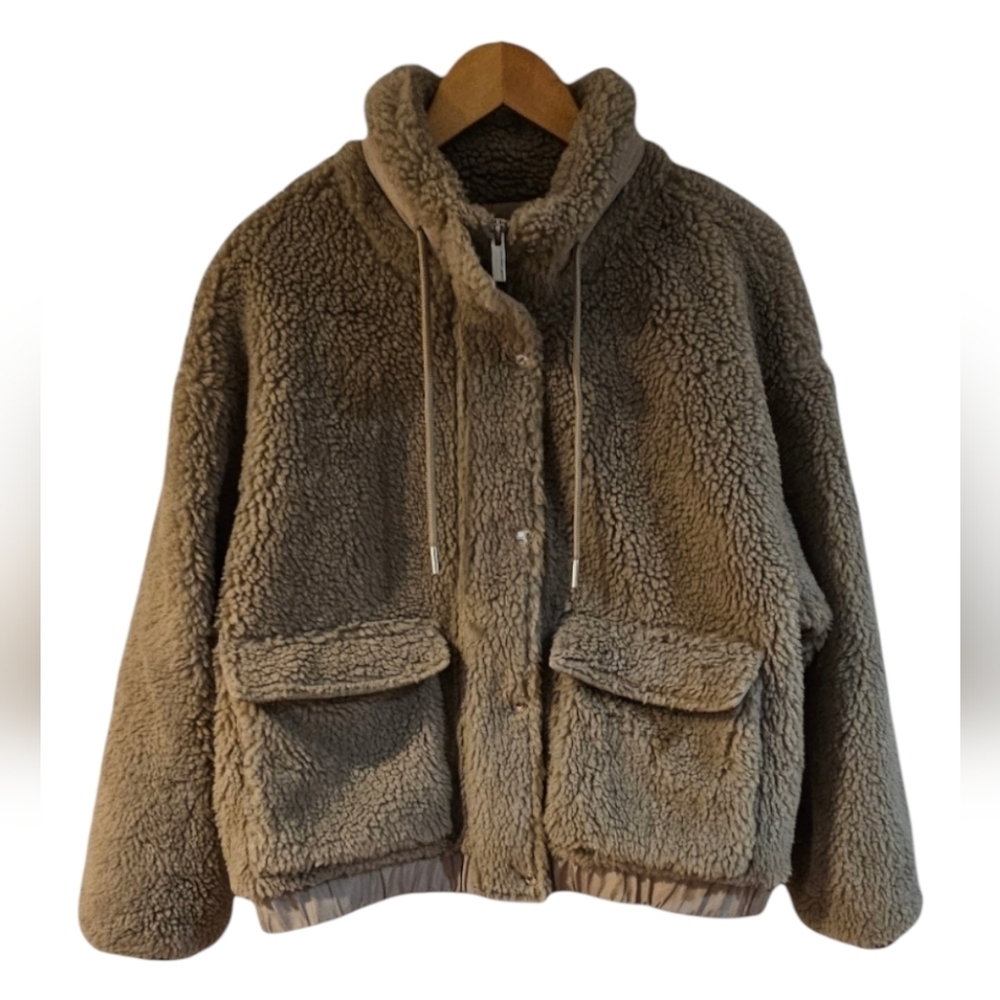 Calvin Klein Brown Sherpa Teddy Jacket